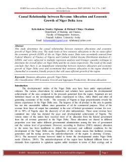 Causal Relationship between Revenue Allocation and Economic