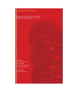Bulgarian Art and Culture - UT College of Liberal Arts