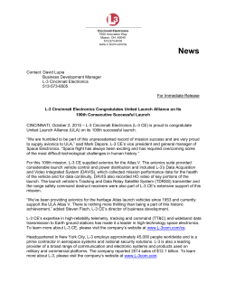 L-3 Cincinnati Electronics Congratulates United