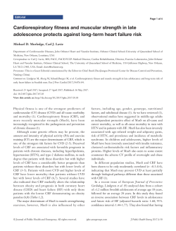 Cardiorespiratory fitness and muscular strength in late adolescence