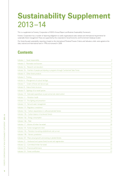 the Sustainability Supplement 2013-14