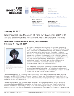 FOR IMMEDIATE RELEASE - Spelman College Museum of Fine Art