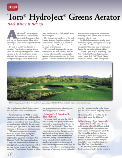 Toro&reg; HydroJect&reg; Greens Aerator