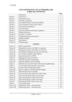 classical swine fever contingency plan