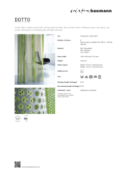 Article data sheet DOTTO
