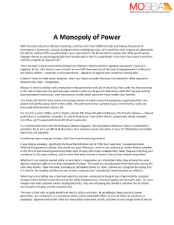 A Monopoly of Power