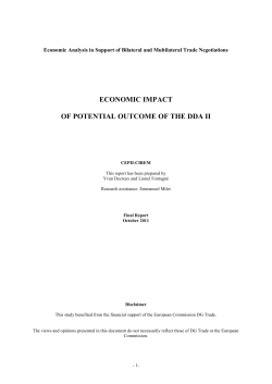 Economic impact of potential outcome of the DDA II