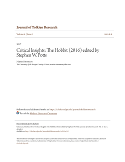 Critical Insights: The Hobbit (2016) edited by Stephen W. Potts