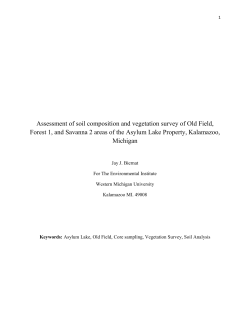 Assessment of soil composition and vegetation survey of Old Field