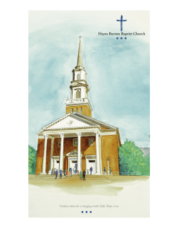 2015-06-14 Sunday Bulletin - Hayes Barton Baptist Church