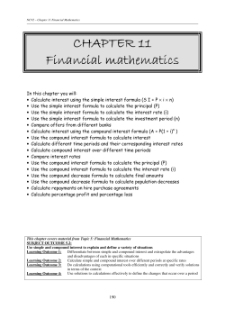 Topic 5 Financial Mathematics