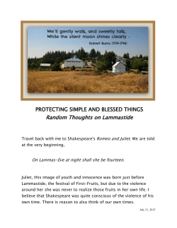 Random Thoughts on Lammastide - Starcross Monastic Community