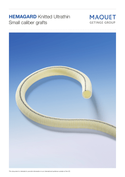 HEMAGARD Knitted Ultrathin small caliber grafts