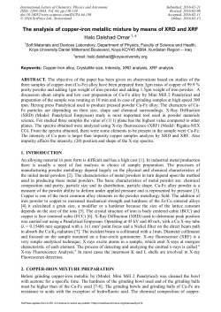 The analysis of copper-iron metallic mixture by means of XRD and