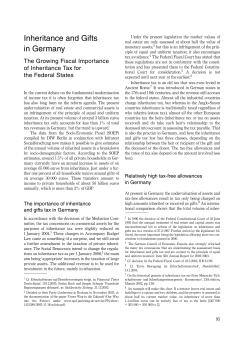 Inheritance and Gifts in Germany