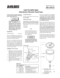 SB-4-043-Q 120175 (GFC-502) Aluminum Gravity Feed Cup