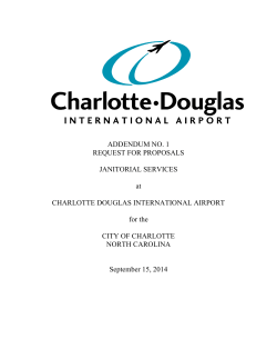 ADDENDUM NO. 1 JANITORIAL SERVICES at CHARLOTTE