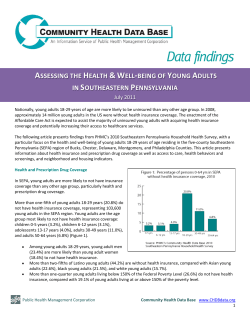 Assessing Health and Well-being of Young Adults in SEPA