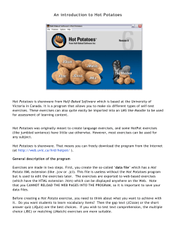 An Introduction to Hot Potatoes