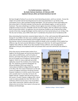 Joshua Fry - Family Stories pamgarrett.com