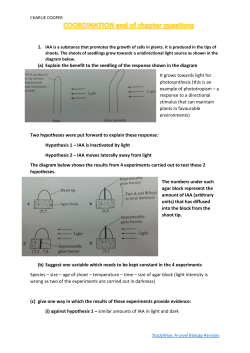 (a) Explain the benefit to the seedling of the response shown in the
