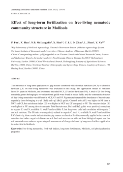 Effect of long-term fertilization on free-living nematode