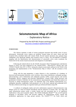 Seismotectonic Map of Africa