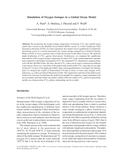 Simulation of Oxygen Isotopes in a Global Ocean Model A. Paul*, S