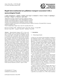 Rapid intercontinental air pollution transport associated with a