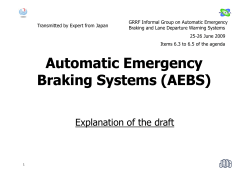 Automatic Emergency Automatic Emergency Braking
