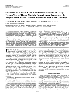 Outcome of a Four-Year Randomized Study of Daily Versus Three