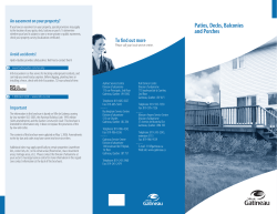 Patios, Decks, Balconies and Porches