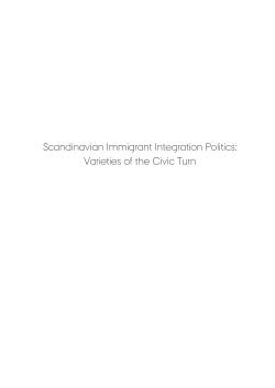 Scandinavian Immigrant Integration Politics: Varieties of