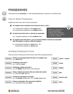 Possessives