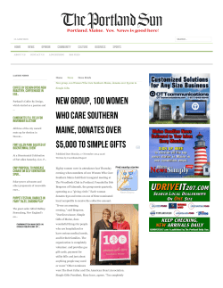 New group, 100 Women Who Care Southern Maine