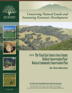 The Final East Contra Costa County Habitat Conservation Plan