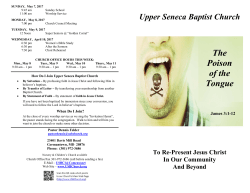The Poison of the Tongue - Upper Seneca Baptist Church
