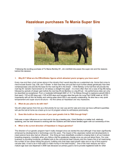 Hazeldean purchases Te Mania Super Sire