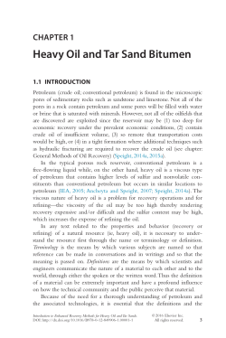 Chapter 1. Heavy Oil and Tar Sand Bitumen
