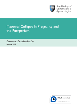 Maternal Collapse in Pregnancy and the Puerperium