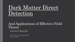 DM direct detection - University of Oregon