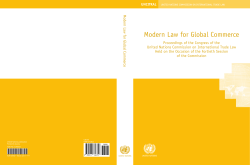 Modern Law for Global Commerce&mdash;Proceedings of the Congress of