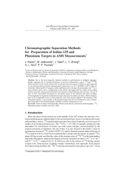 Chromatographic Separation Methods for Preparation of Iodine