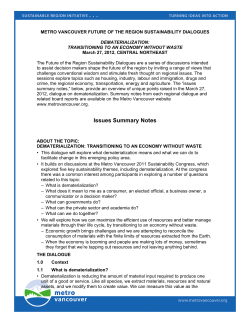 Issues Summary Notes