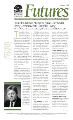 Private Foundation Alternative Serves Clients with Strong