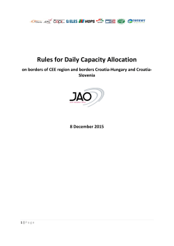 Rules for Daily Capacity Allocation