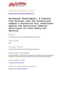 Earthworms Vermicompost: A Powerful Crop Nutrient over