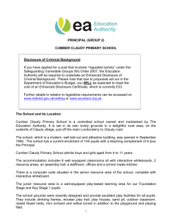 PRINCIPAL (GROUP 2) CUMBER CLAUDY PRIMARY SCHOOL