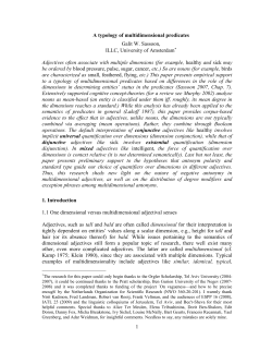 A typology of multidimensional predicates