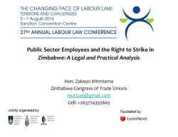 Public Sector Employees and the Right to Strike in Zimbabwe: A